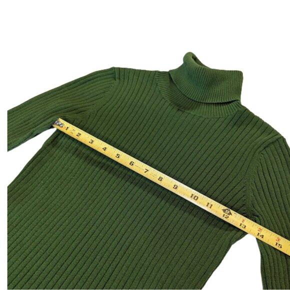Merona Ribbed Knit Turtleneck Sweater Women’s Size S – Forest Green - Picture 7 of 10